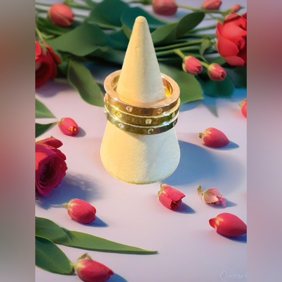 Water Resistance Crystal Tri Color Stackable infinity Rings. New Size 7 - Picture 7 of 9